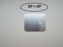 Aluminium Etiketten 25x30x0,4mm 1 Löchern 4 mm  Pro 1.000 Stück